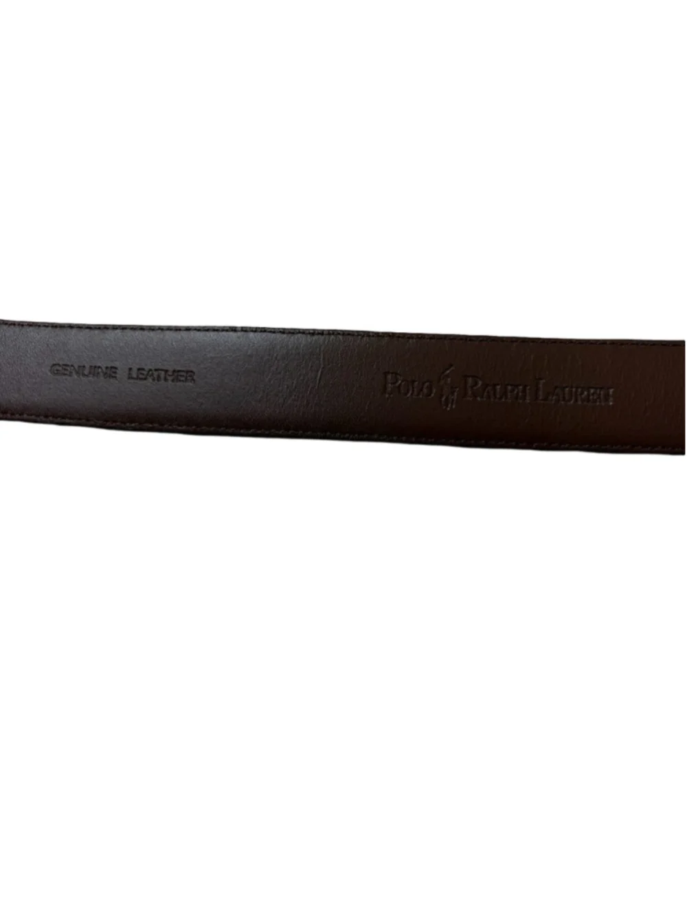 Polo Ralph Lauren Brown Genuine Leather Dress Belt Size 42